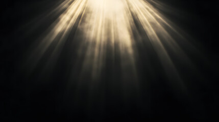 Sun rays light isolated on black background for overlay design
