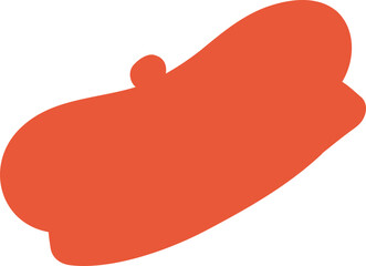 Cute retro artist hat simple decorative element