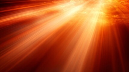 Obraz premium Heavenly Orange Light Beams Through Clouds