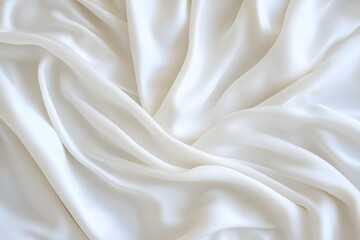 Obraz premium Creamy Silk Drapes: Soft, Elegant Fabric Texture