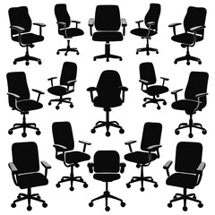 set of office chairs