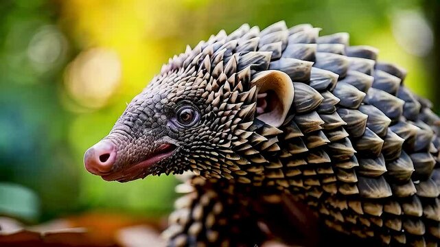 a pangolin , which is one of the most trafficked animals in the world