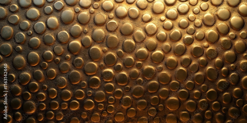 Poster abstract hammered metal background. intricate textures, patterns create decorative surface. gold met