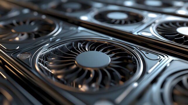 Metallic Cooling Fans in Parallel Arrangement