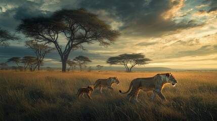 A group of lions. lions