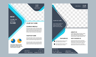Trendy business flyer design template. minimal design with A4 size