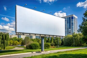 Obraz premium blank billboard on the road generative ai