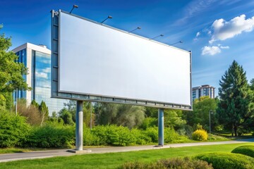 Fototapeta premium blank billboard on the road generative ai