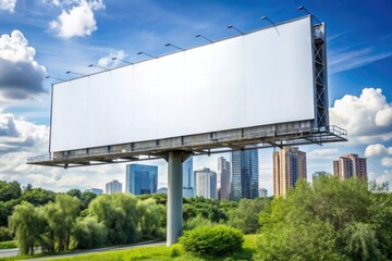 Obraz premium blank billboard on the road generative ai