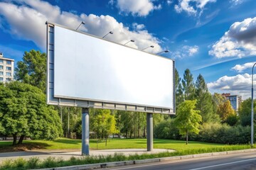 blank billboard on the road generative ai