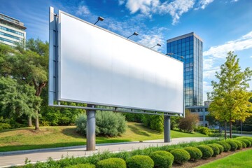 Obraz premium blank billboard on the road generative ai