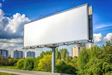 Obraz premium blank billboard on the road generative ai