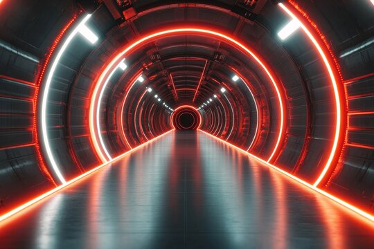 A sleek and modern invitation for a tech conference, with gradient color schemes and futuristic typography