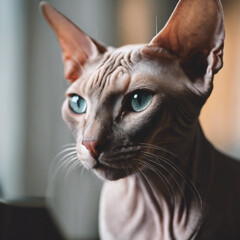 Sphynx Cat Closeup
