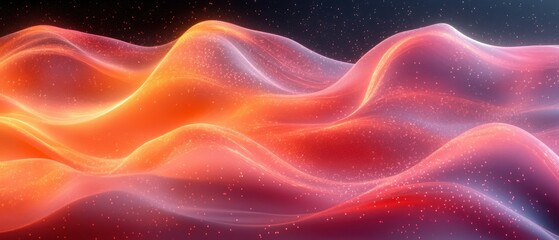 Obraz premium Abstract waves of color and light.