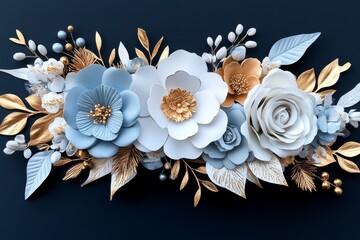 A golden jubilee celebration invitation with embossed golden text, floral motifs, and an elegant script font