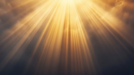Obraz premium Intense sunlight breaking through dark void, creating golden hues and dramatic contrasts