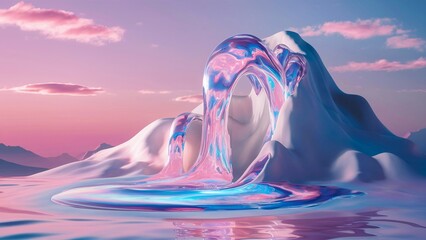 sunset in the mountains