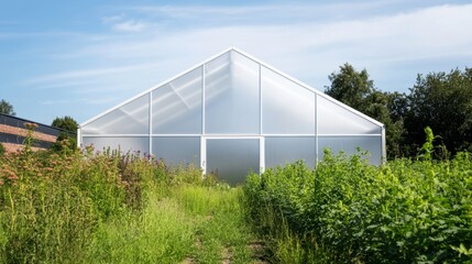 Obraz premium hydroponic greenhouse view