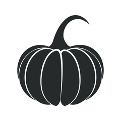 Pumpkin silhouette vector illustration.