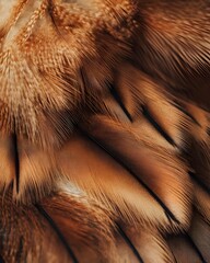 Obraz premium Close-up Photograph of Brown Bird Feathers