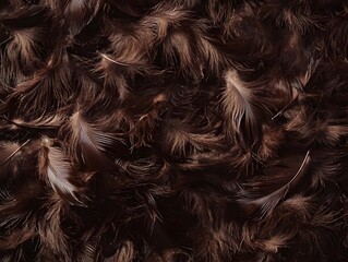 Naklejka premium Collection of Dark Brown Feathers