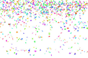 Falling confetti on a transparent background,