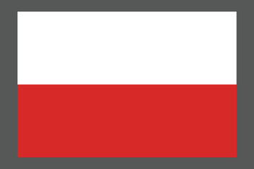 Obraz premium Poland flag, The flag of Poland, Flag of Poland national country symbol illustration Vector, Rectangle Poland flag illustration, Flat vector illustration 