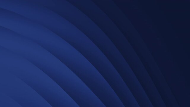 Dark blue abstract motion background with layered curvy wave pattern seamless looping animation