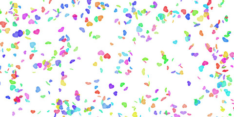 Falling confetti on a transparent background,