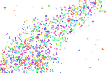 Falling confetti on a transparent background,