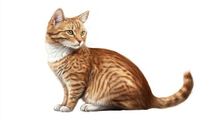 cat. cat on white background. animal
