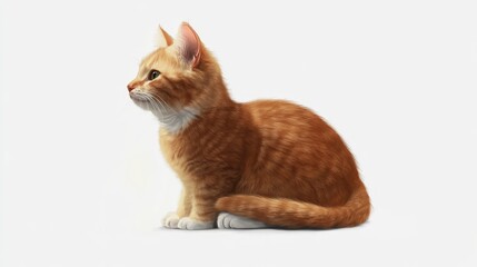 cat. cat on white background. animal
