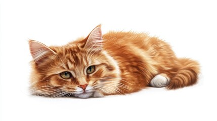 Obraz premium cat. cat on white background. animal