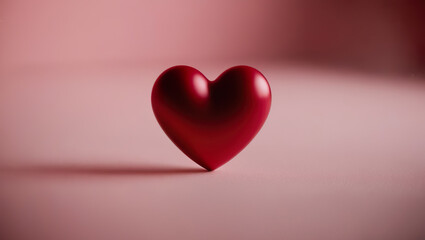 Valentine's graphic of shiny red hearts hanging from a lovely pastel pink background