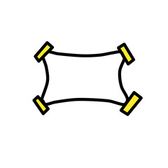 banner vector icon with transparent background