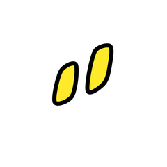 quote and quote symbol vector icon yellow colour