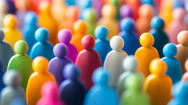 Bunte Kunststofffiguren in gro&szlig;er Vielfalt und Nahaufnahme.