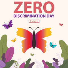 illustration vector graphic of a group of different butterflies flying together, perfect for international day, zero discrimination day, celebrate, greeting card, etc.