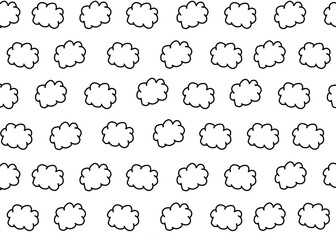 seamless pattern cloud with white background