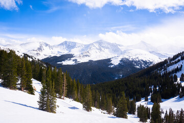 A snowy winter landscape at Copper Mountain in the Colorado Rockies
