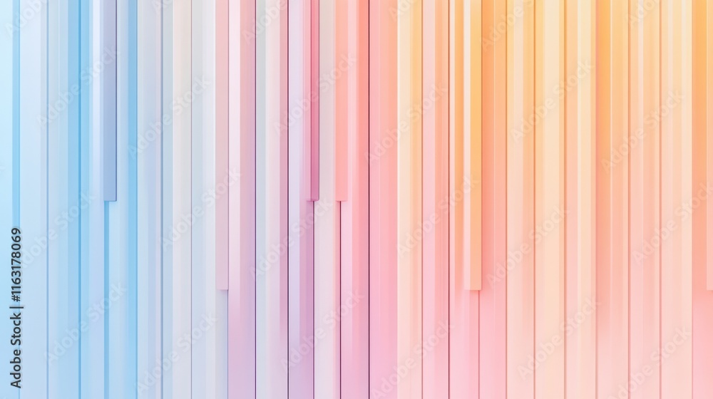 Poster abstract pastel color gradient background texture of vertical lines design