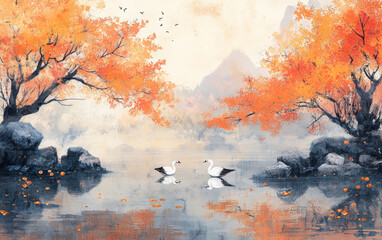 Traditional artistic background of China elements.