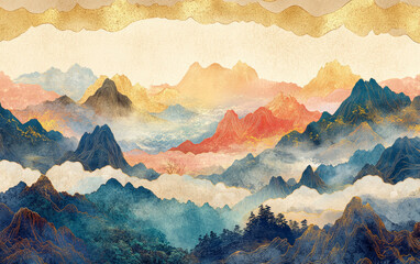 Traditional artistic background of China elements.