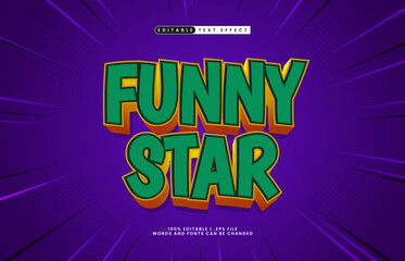 funny star editable text effect with a smart and funny text style