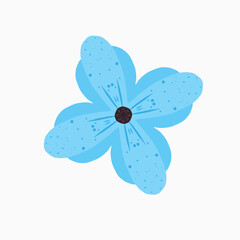 flower blue design art vector