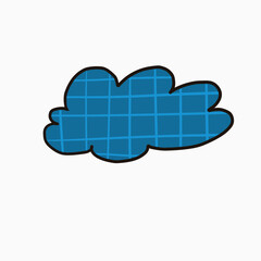 cloud icon design with line 