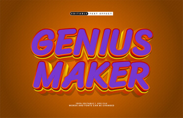 genius maker editable text effect with a art and good text style