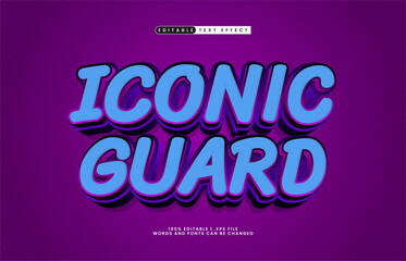 iconic guard editable text effect with a art and good text style