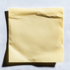Obraz premium Blank Yellow Sticky Note Paper Crumpled Texture Isolated Background
